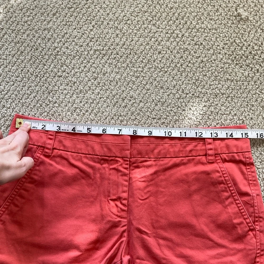 J. Crew Chino Shorts Size 2 Thick Fabric Salmon Orange VEUC Casual Preppy